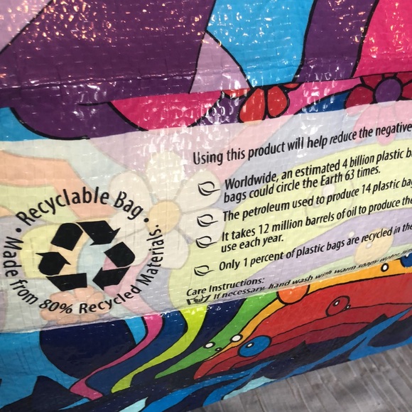 ROCK & ROLL HALL OF FAME recyclable shopping bag book bag tote 1970s retro look - Picture 7 of 12